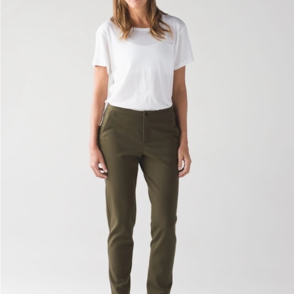 Olive Green Women's Pants - Picture 2 of 6